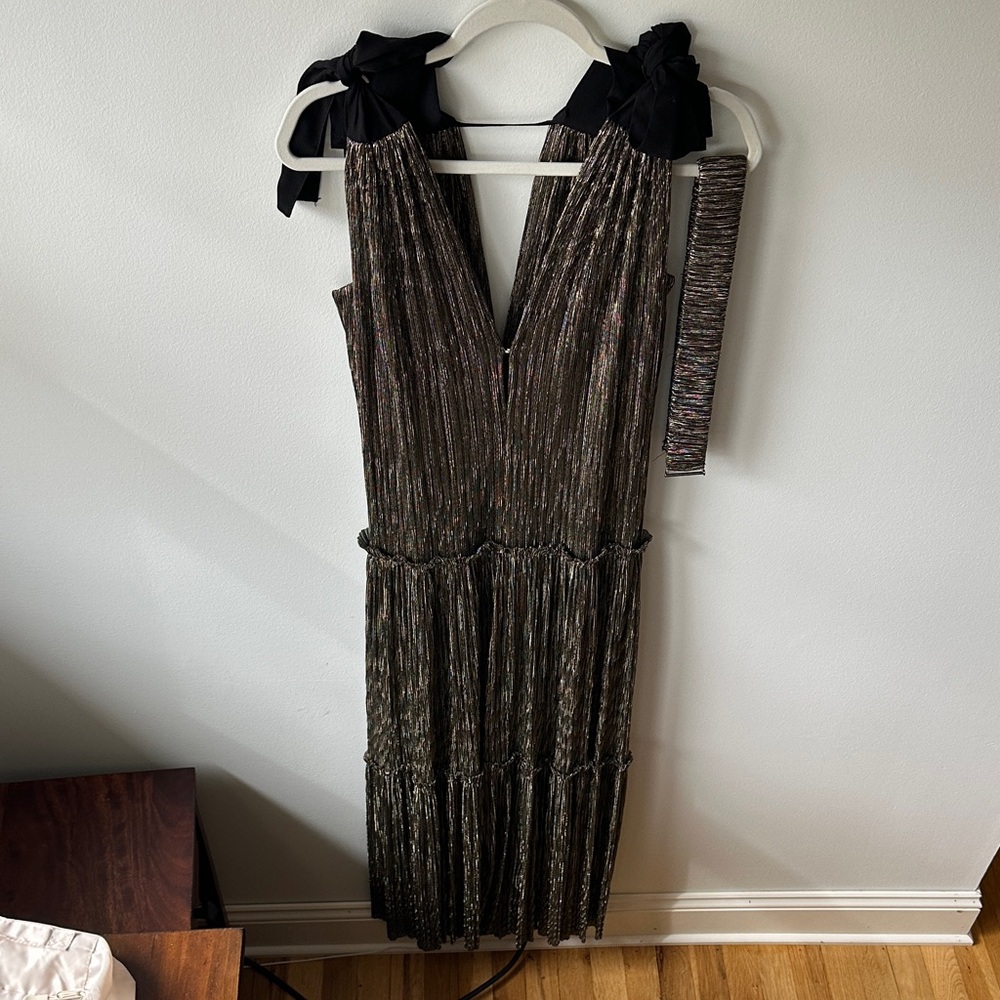Sabina Musayev Elegant Black and Gold Women's Dress